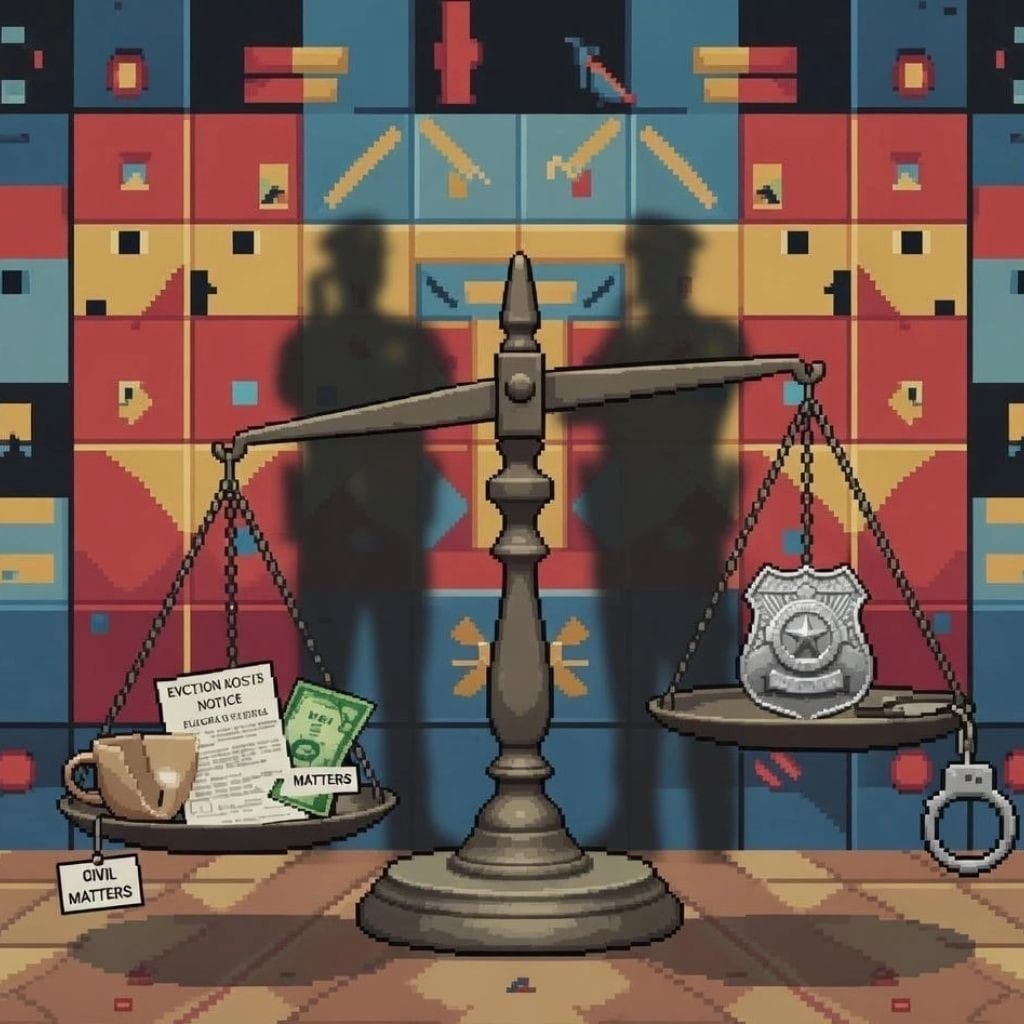 Civil matters solved through civil litigations and police need training.