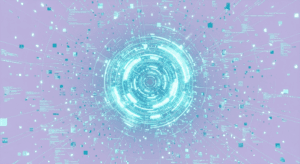 Abstract illustration of AI data network representing hidden computational costs