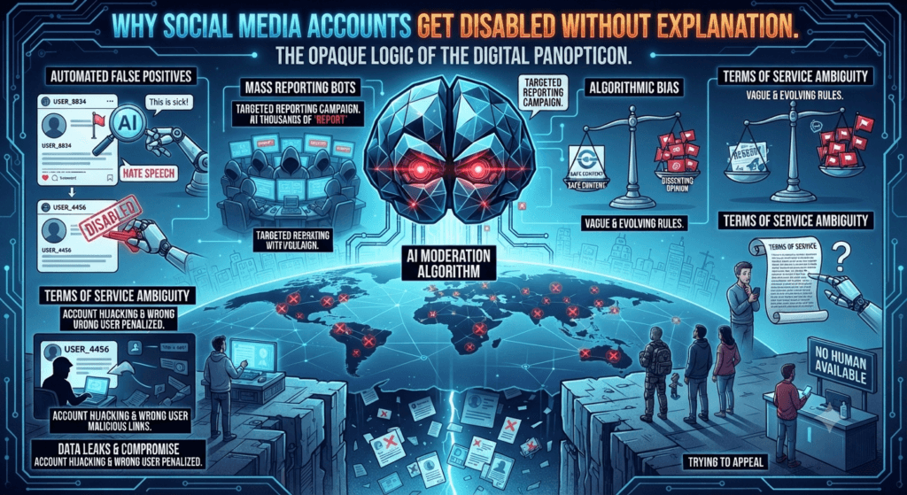 Why Social Media Accounts Get Disabled Without Explanation